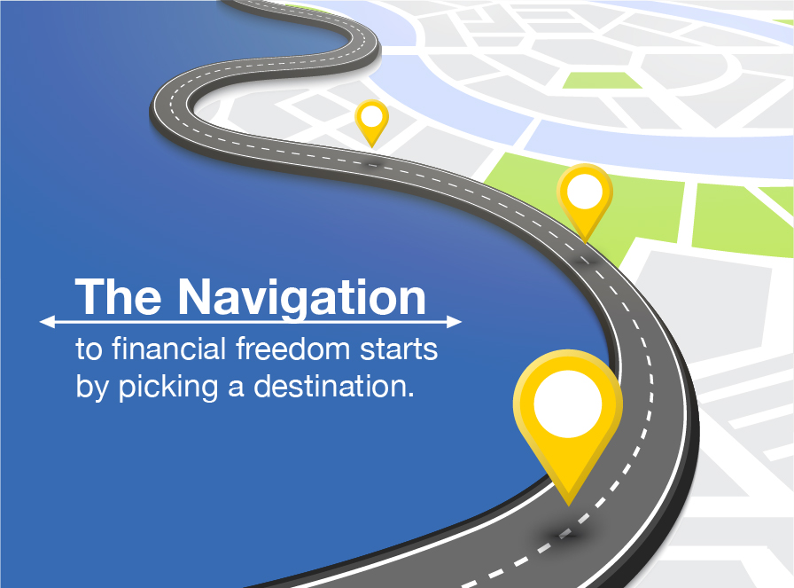 Navigation road map image_Financial Freedom planning landing page